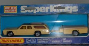 Matchbox Dodge Monaco and Trailer - No.K-68-