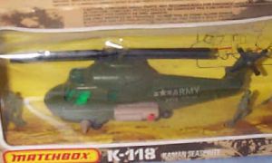 Matchbox Kaman Seasprite Army Helicopter - No.K-118